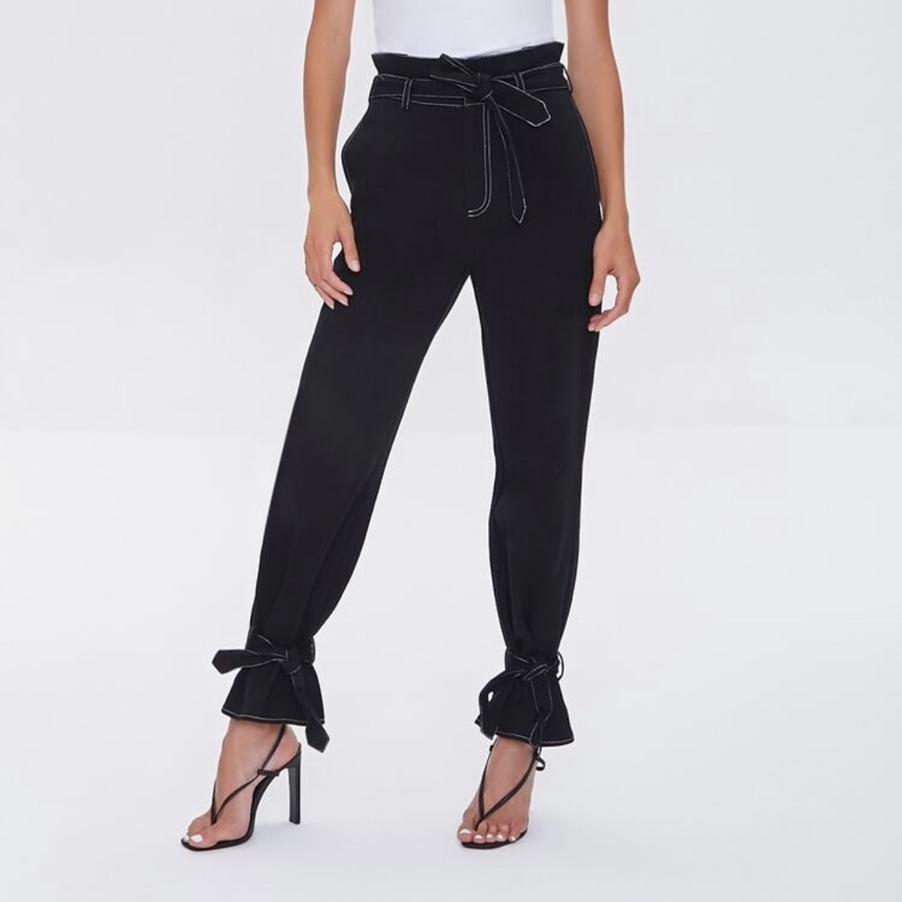 Forever 21 Paperbag Ankle-Tie Pants